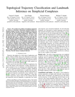 Topological Trajectory Classification and Landmark Inference on
  Simplicial Complexes