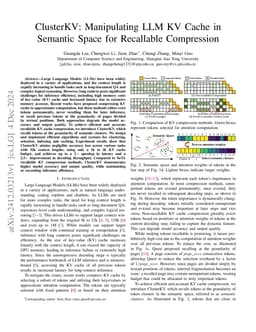 ClusterKV: Manipulating LLM KV Cache in Semantic Space for Recallable
  Compression