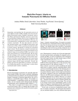 Black-Box Forgery Attacks on Semantic Watermarks for Diffusion Models