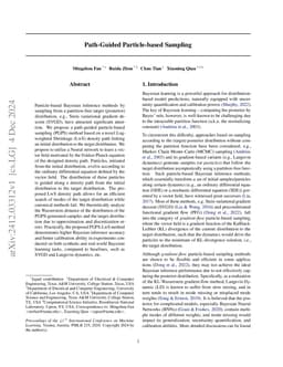 Path-Guided Particle-based Sampling