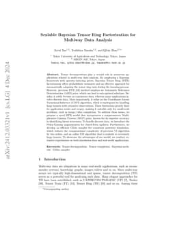 Scalable Bayesian Tensor Ring Factorization for Multiway Data Analysis