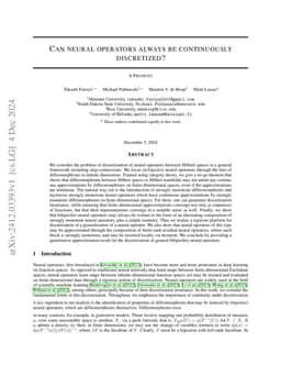 Can neural operators always be continuously discretized?