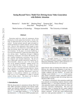 Seeing Beyond Views: Multi-View Driving Scene Video Generation with
  Holistic Attention