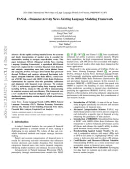 FANAL -- Financial Activity News Alerting Language Modeling Framework