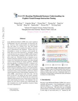 Inst-IT: Boosting Multimodal Instance Understanding via Explicit Visual
  Prompt Instruction Tuning