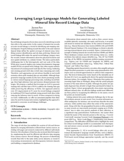Leveraging Large Language Models for Generating Labeled Mineral Site
  Record Linkage Data