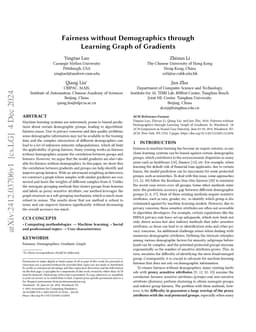 Fairness without Demographics through Learning Graph of Gradients