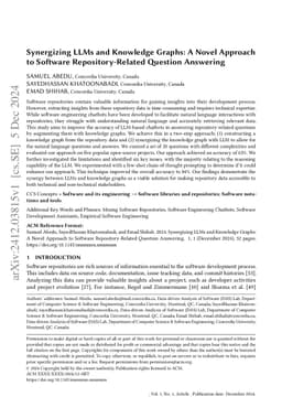 Synergizing LLMs and Knowledge Graphs: A Novel Approach to Software
  Repository-Related Question Answering