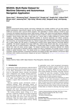 MOANA: Multi-Radar Dataset for Maritime Odometry and Autonomous Navigation Application