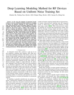 Deep Learning Modeling Method for RF Devices Based on Uniform Noise
  Training Set