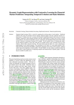 Dynamic Graph Representation with Contrastive Learning for Financial
  Market Prediction: Integrating Temporal Evolution and Static Relations
