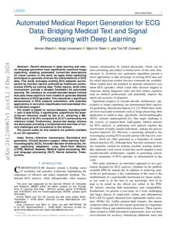 Automated Medical Report Generation for ECG Data: Bridging Medical Text
  and Signal Processing with Deep Learning