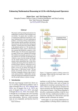 Enhancing Mathematical Reasoning in LLMs with Background Operators