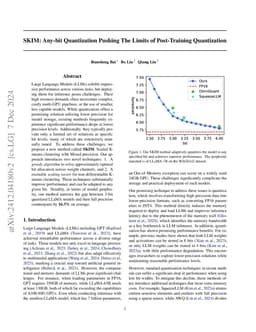 SKIM: Any-bit Quantization Pushing The Limits of Post-Training
  Quantization