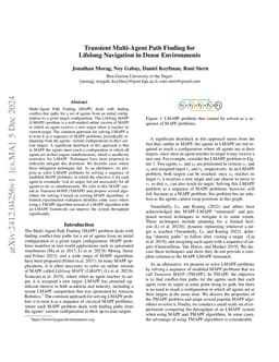 Transient Multi-Agent Path Finding for Lifelong Navigation in Dense
  Environments