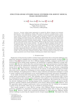 Structure-Aware Stylized Image Synthesis for Robust Medical Image
  Segmentation