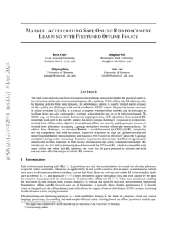 Marvel: Accelerating Safe Online Reinforcement Learning with Finetuned Offline Policy