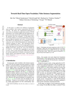 Towards Real-Time Open-Vocabulary Video Instance Segmentation