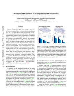 Decomposed Distribution Matching in Dataset Condensation