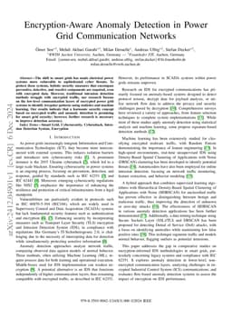 Encryption-Aware Anomaly Detection in Power Grid Communication Networks