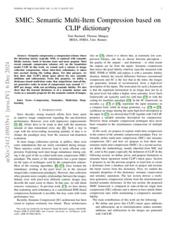 SMIC: Semantic Multi-Item Compression based on CLIP dictionary