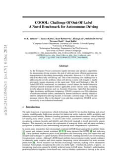 COOOL: Challenge Of Out-Of-Label A Novel Benchmark for Autonomous
  Driving