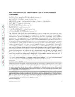 More than Marketing? On the Information Value of AI Benchmarks for
  Practitioners
