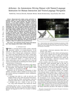 doScenes: An Autonomous Driving Dataset with Natural Language
  Instruction for Human Interaction and Vision-Language Navigation
