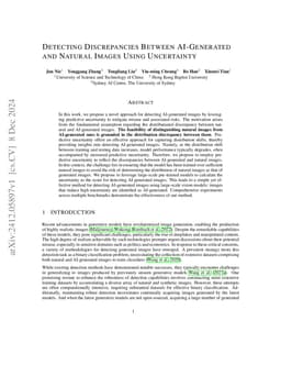 Detecting Discrepancies Between AI-Generated and Natural Images Using
  Uncertainty