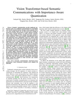 Vision Transformer-based Semantic Communications With Importance-Aware
  Quantization
