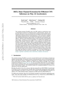 DEX: Data Channel Extension for Efficient CNN Inference on Tiny AI
  Accelerators