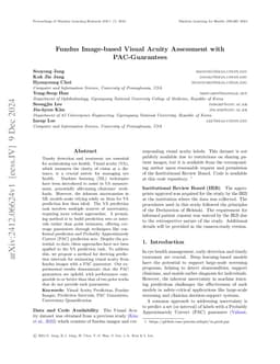 Fundus Image-based Visual Acuity Assessment with PAC-Guarantees