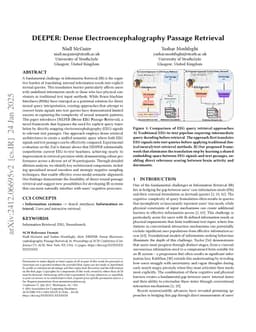 Towards Brain Passage Retrieval -- An Investigation of EEG Query Representations