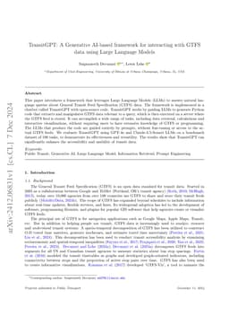 TransitGPT: A Generative AI-based framework for interacting with GTFS
  data using Large Language Models