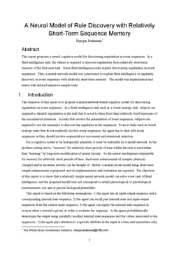 A Neural Model of Rule Discovery with Relatively Short-Term Sequence
  Memory