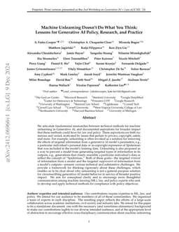 Machine Unlearning Doesn't Do What You Think: Lessons for Generative AI
  Policy, Research, and Practice