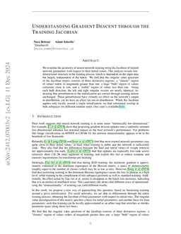 Understanding Gradient Descent through the Training Jacobian