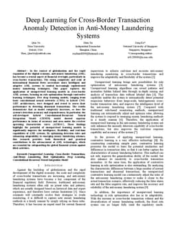 Deep Learning for Cross-Border Transaction Anomaly Detection in
  Anti-Money Laundering Systems