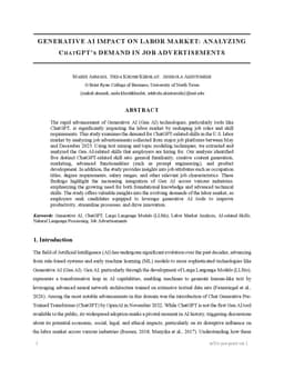 Generative AI Impact on Labor Market: Analyzing ChatGPT's Demand in Job
  Advertisements