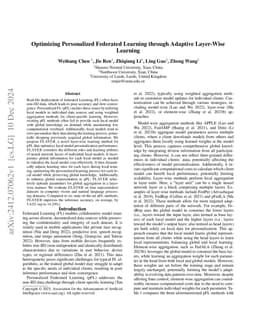 Optimizing Personalized Federated Learning through Adaptive Layer-Wise Learning