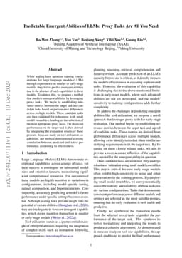 Predictable Emergent Abilities of LLMs: Proxy Tasks Are All You Need