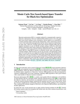 Monte Carlo Tree Search based Space Transfer for Black-box Optimization