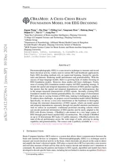 CBraMod: A Criss-Cross Brain Foundation Model for EEG Decoding
