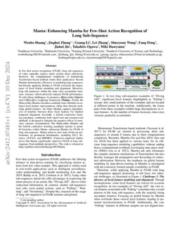 Manta: Enhancing Mamba for Few-Shot Action Recognition of Long Sub-Sequence