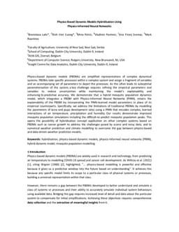 Physics-Based Dynamic Models Hybridisation Using Physics-Informed Neural
  Networks