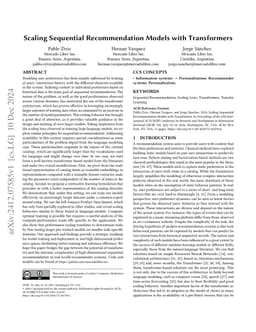 Scaling Sequential Recommendation Models with Transformers