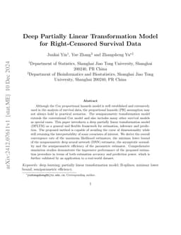 Deep Partially Linear Transformation Model for Right-Censored Survival Data