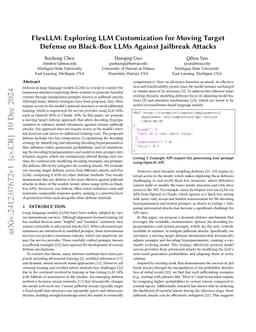 FlexLLM: Exploring LLM Customization for Moving Target Defense on
  Black-Box LLMs Against Jailbreak Attacks