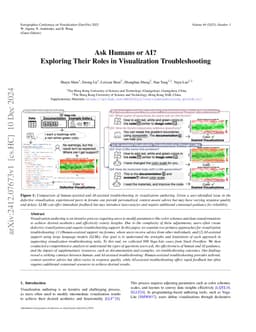 Ask Humans or AI? Exploring Their Roles in Visualization Troubleshooting