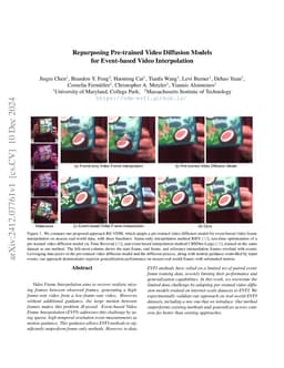 Repurposing Pre-trained Video Diffusion Models for Event-based Video Interpolation
